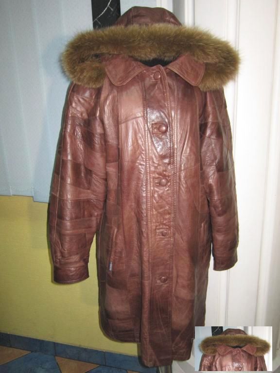 Фото 2. Качественная женская кожаная куртка с капюшоном. Германия. 60р. Лот 57