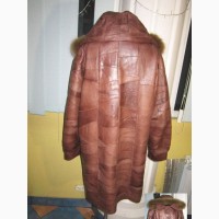 Качественная женская кожаная куртка с капюшоном. Германия. 60р. Лот 57