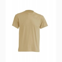 Трикотажная рубашка, футболка песочная короткий рукав