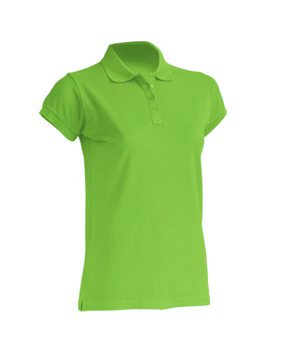 Женская футболка-поло салатовая 100% хлопок