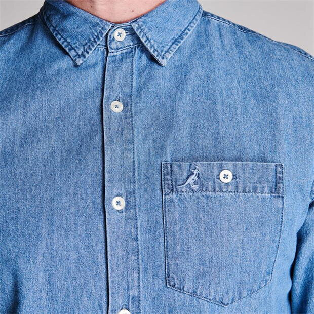 Фото 2. Рубашка джинсовая Kangol 551132-18 M Синяя