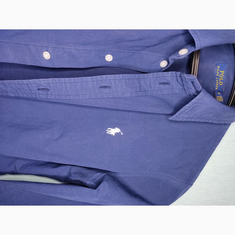 Фото 2. Оригинал. Рубашка Polo Ralph Lauren мужская цвет синий slim