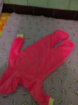 Повний розпродаж!!Піжамка махрова для немовлят/человечек теплый с капюшоном розового цвета