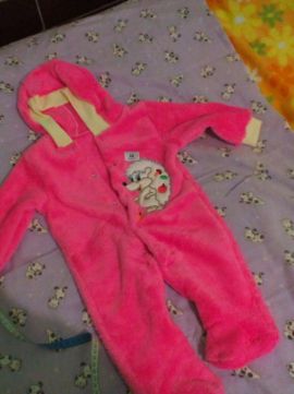 Фото 4. Повний розпродаж!!Піжамка махрова для немовлят/человечек теплый с капюшоном розового цвета