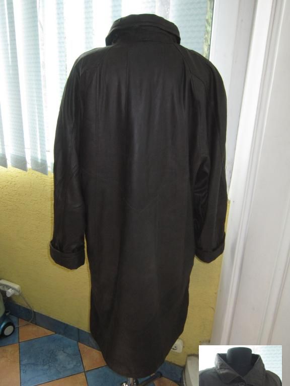 Фото 2. Кожаная классическая женская куртка-плащ Pier Angelini. Италия. 62р. Лот 1034