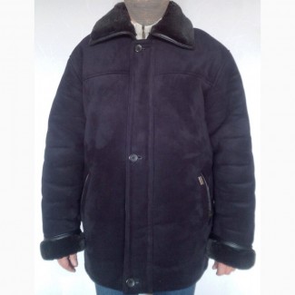 Куртка дублёнка чёрная мужская большая и тёплая, 3XL
