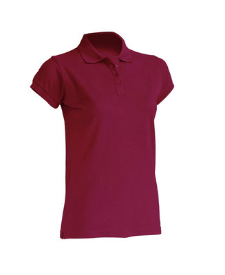 Женская футболка-поло бордовая 100% хлопок