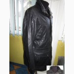 Утеплённая стильная кожаная мужская куртка CANDA. Лот 445