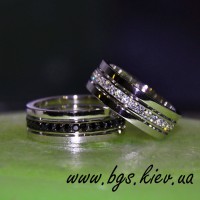 Обручальные кольца с черными бриллиантами