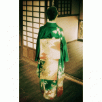Винтажное японское кимоно фурисодэ