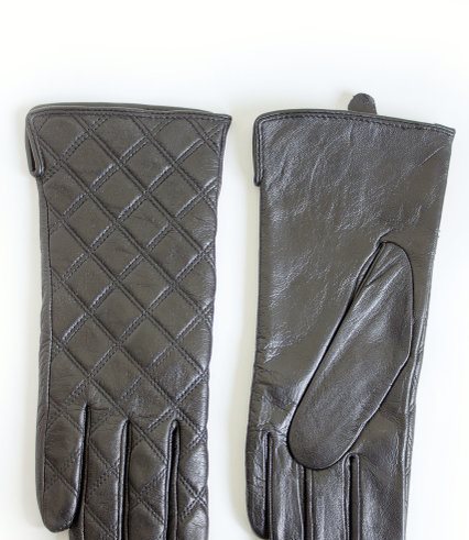 Фото 6. Женские кожаные перчатки на меху сенсорные