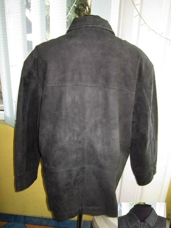 Фото 3. Большая утеплённая кожаная мужская куртка. Нубук! Лот 563