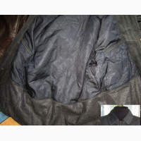 Большая утеплённая кожаная мужская куртка. Нубук! Лот 563