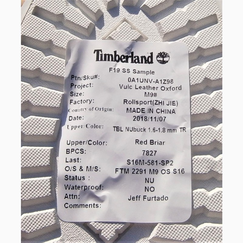Фото 11. Кеды timberland vulc leather oxford a1z98 оригінал р.43 нові натуральний нубук