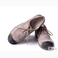 Женские ботинки. женские туфли броги бежевые замшевые 38-39 размер