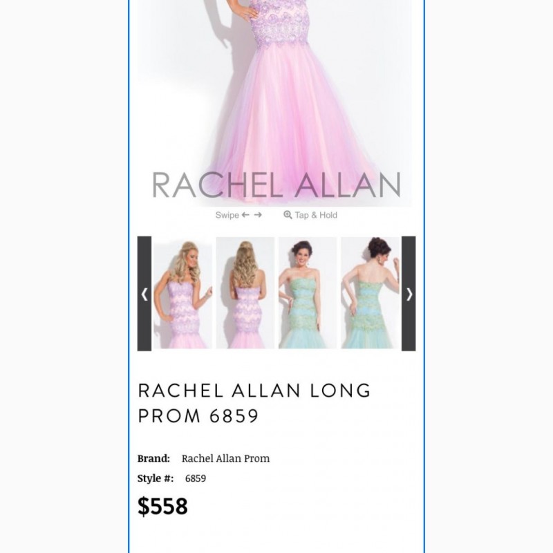 Фото 7. Вечірня сукня американського бренду Rachel Allan, рожева. Знижка 50%