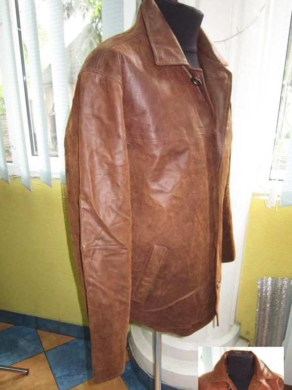 Фото 2. Большая кожаная мужская куртка BARISAL. Лот 499