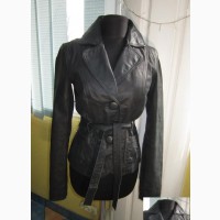 Оригинальная женская кожаная куртка с поясом ONLY. Лот 871