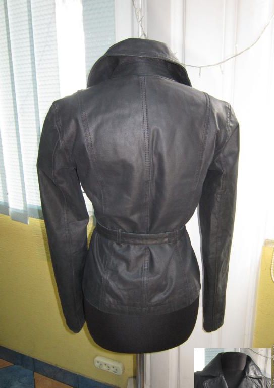 Фото 5. Оригинальная женская кожаная куртка с поясом ONLY. Лот 871
