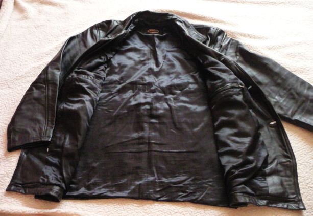 Фото 3. Большая утеплённая кожаная мужская куртка HONEY. Франция. Лот 617