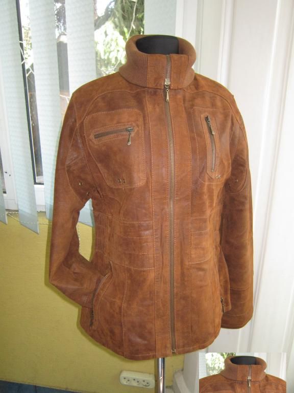 Фирменная демисезонная женская кожаная куртка Solo New York. Лот 994