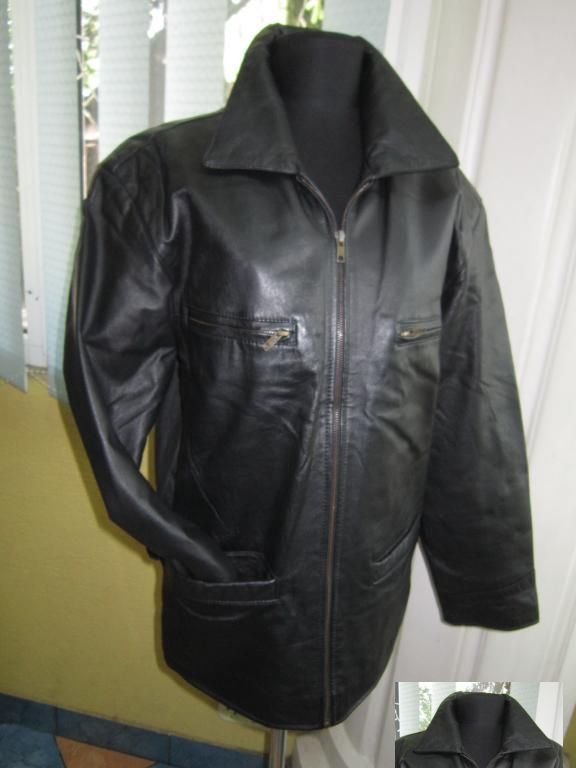Фото 2. Кожаная мужская куртка Real Leather. Лот 995