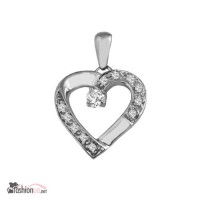 Золотой кулон сердце с бриллиантами 0, 30 карат. НОВЫЙ (Код: 14601)