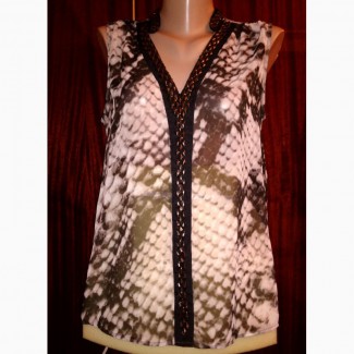 Нарядная шелковая блузка расцветки питона размер 50