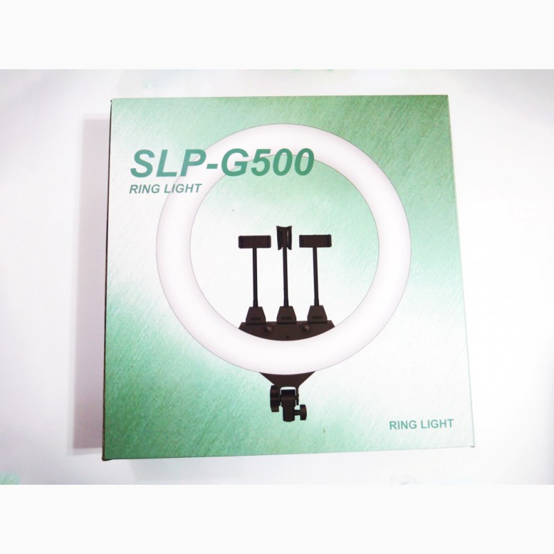 Фото 2. Кольцевая LED лампа SLP-G500 45см 220V 3 крепл.тел. + пульт + чехол