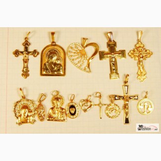 Золотой крестик, иконка, подвес, пирсинг 585 по цене лома