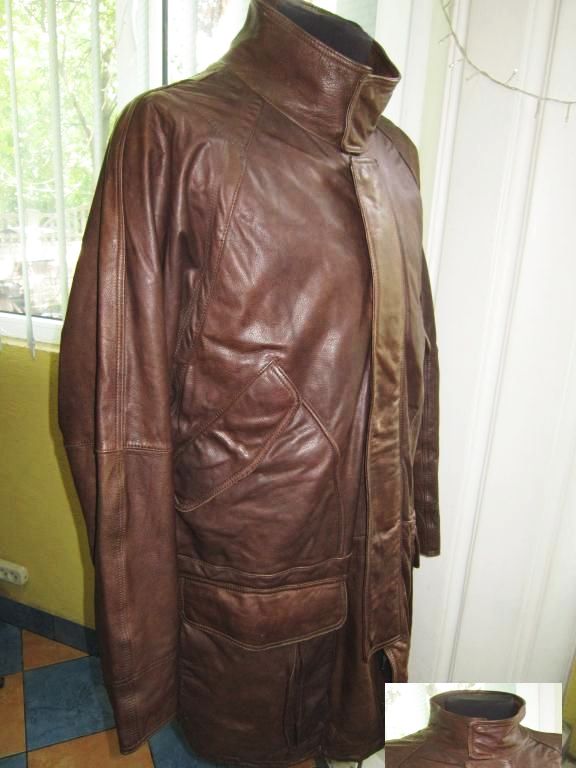 Фото 2. Тёплая кожаная мужская куртка Echtes Leder. Германия. Лот 634