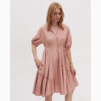 Платье из льна Season Фелиция цвет розовый