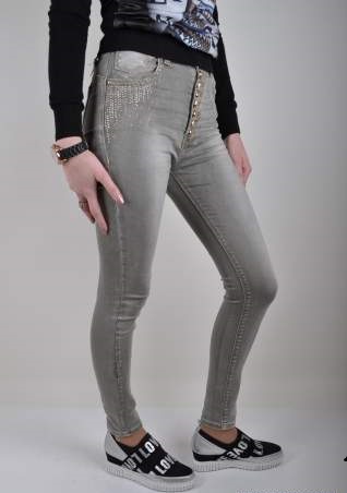 Фото 3. Укороченые модные стильные джинсы. серые