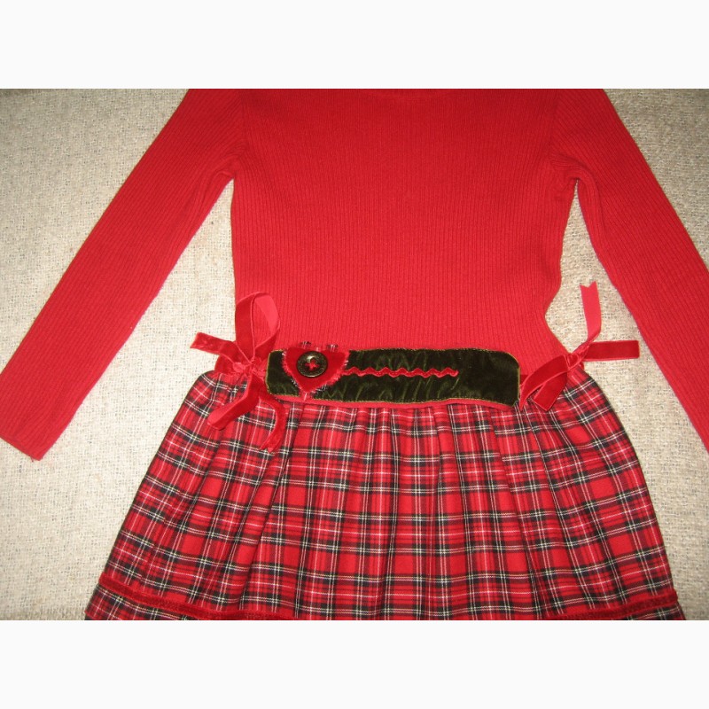 Фото 3. Красное шерстяное платье FLASH Italy для девочки