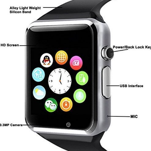 Фото 2. Смарт-годинник Smart Watch A1 розумний електронний зі слотом під sim-карту + карту пам#039;яті