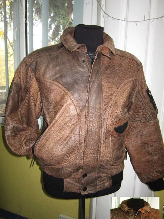 Стильная кожаная мужская куртка BERTO LUCCI. Италия. Лот 299