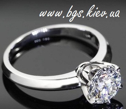 Классическое помолвочное кольцо белое золото с бриллиантом