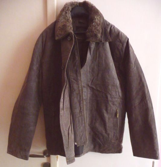 Фото 10. Утеплённая кожаная мужская куртка JC Collection. Лот 603