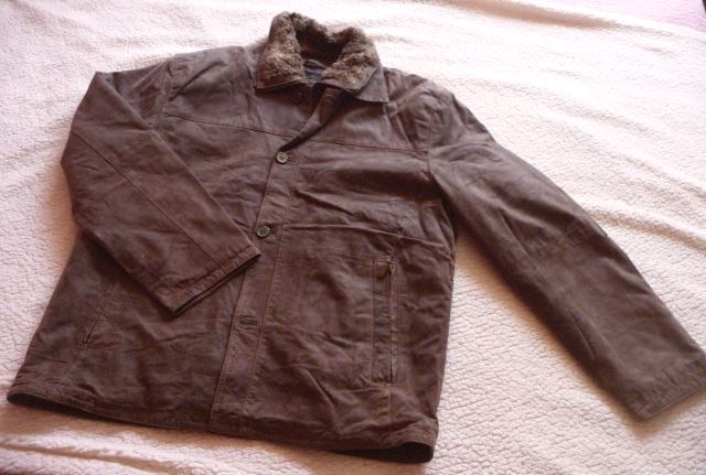 Фото 3. Утеплённая кожаная мужская куртка JC Collection. Лот 603