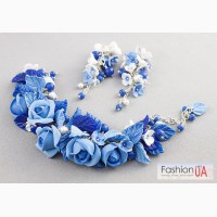 Браслет Синие розы