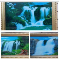 Картина с подсветкой Водопад музыкальная, размер 45х60см