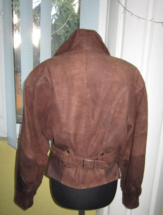 Фото 3. Оригинальная женская кожаная куртка-косуха с поясом. Лот 234
