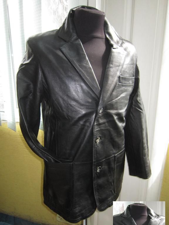 Легенька шкіряна чоловіча куртка- піджак Jefry West. Італія. 52р. Лот 1093