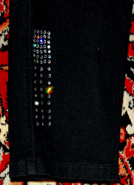 Фото 3. Капри стрейчевые фирмы «Lafeipiza» размер 48. Цвет черный, насыщенный
