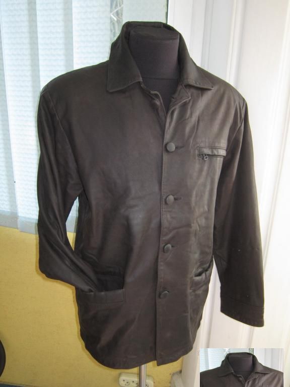 Фото 2. Большая кожаная мужская куртка MILANO Real Leather. Кипр. 58р. Лот 1022