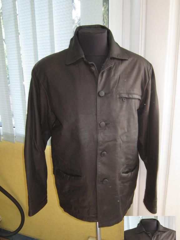 Фото 7. Большая кожаная мужская куртка MILANO Real Leather. Кипр. 58р. Лот 1022