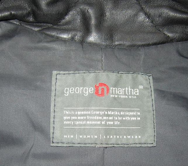 Фото 8. Велика шкіряна чоловіча куртка George Martha. США. 72р. Лот 1088