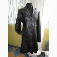 Классическая женская кожаная куртка - плащ. Германия. Лот 952