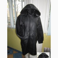 Большая утеплённая женская кожаная куртка с капюшоном CANDA. Голландия. 58р. Лот 975
