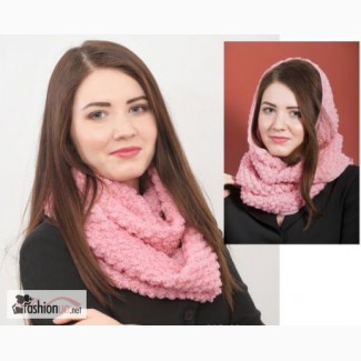 Шарф-снуд (шарф-хомут) нежно-розовый цвет. новый. Размеры: ширина 29 см, окружность 155 см